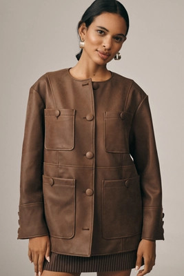 Avec Les Filles Oversized Faux-Suede Jacket | Anthropologie (US)