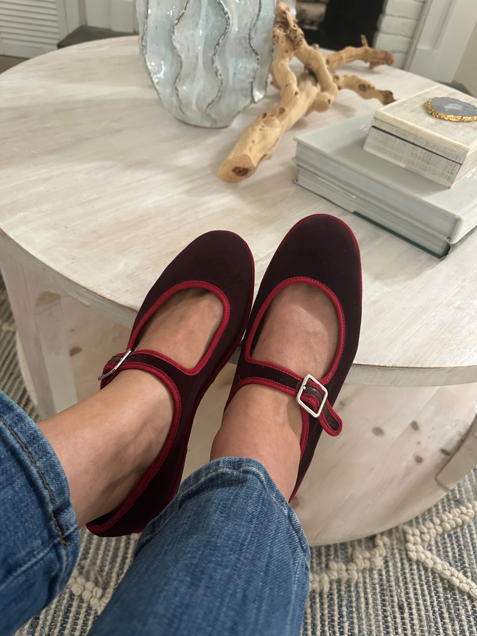 Target two-toned Mary Jane flats! Inspired by designer ones. Super comfy memory foam. I went with my regular size. 

Velvet flats, fall shoes, ballet flats

#LTKShoeCrush #LTKFindsUnder50 #LTKStyleTip
