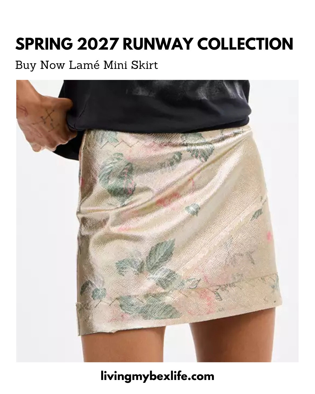 Coach Spring 2027 Runway Collection: Buy Now Lamé Mini Skirt || new york fashion week, nyfw, short skirt, new years eve, formal mini skirt, concert outfit  

 #LTKNYFW #LTKootd #LTKU