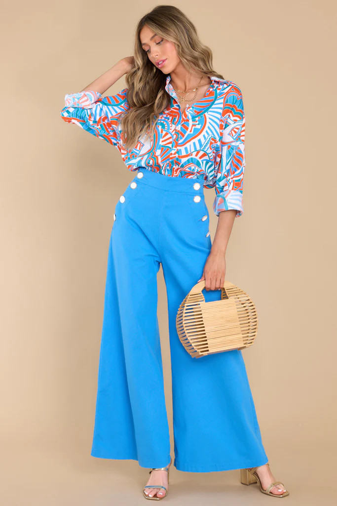 Aruba Nautical Blue Trouser | Red Dress 