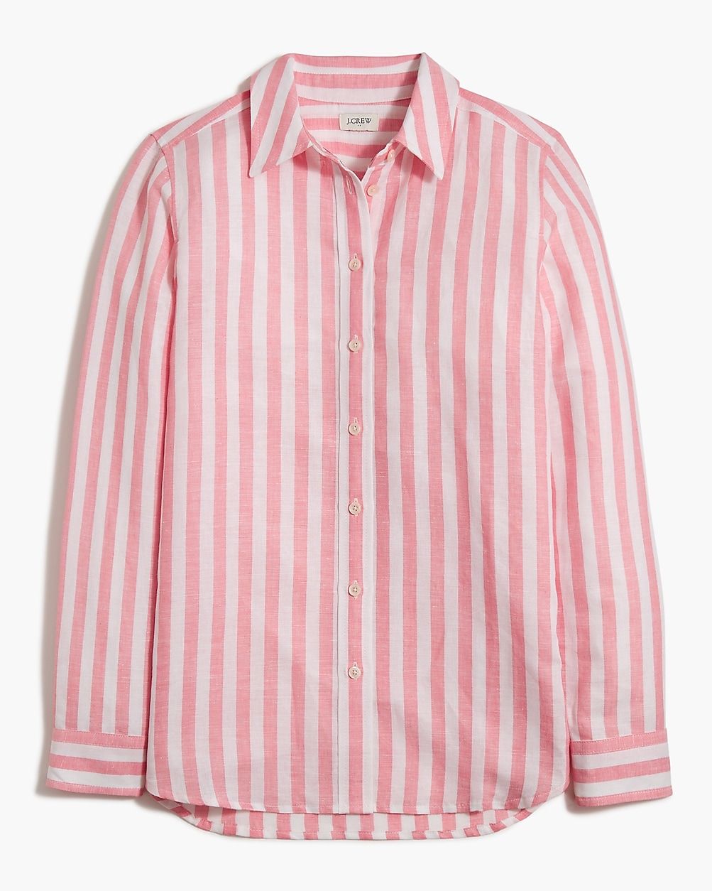 Striped linen-blend button-up shirt | J.Crew Factory