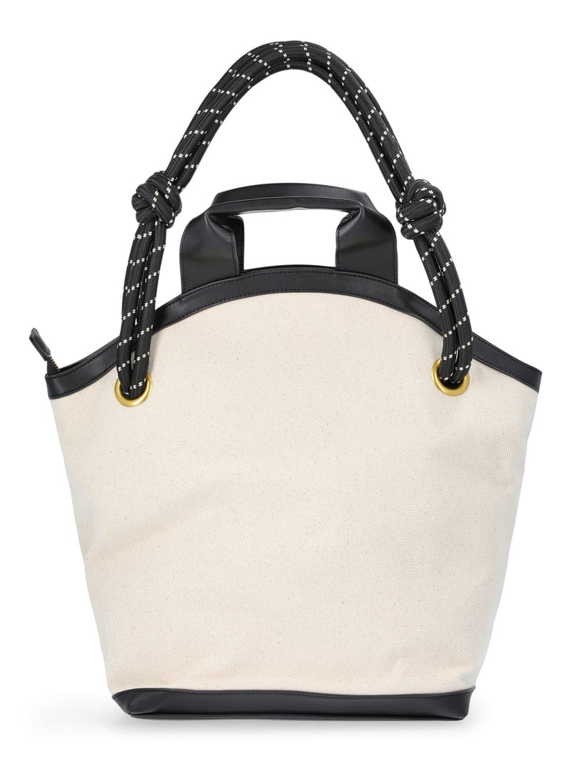 Free Assembly Women's Canvas Tote Bag, Natural | Walmart (US)