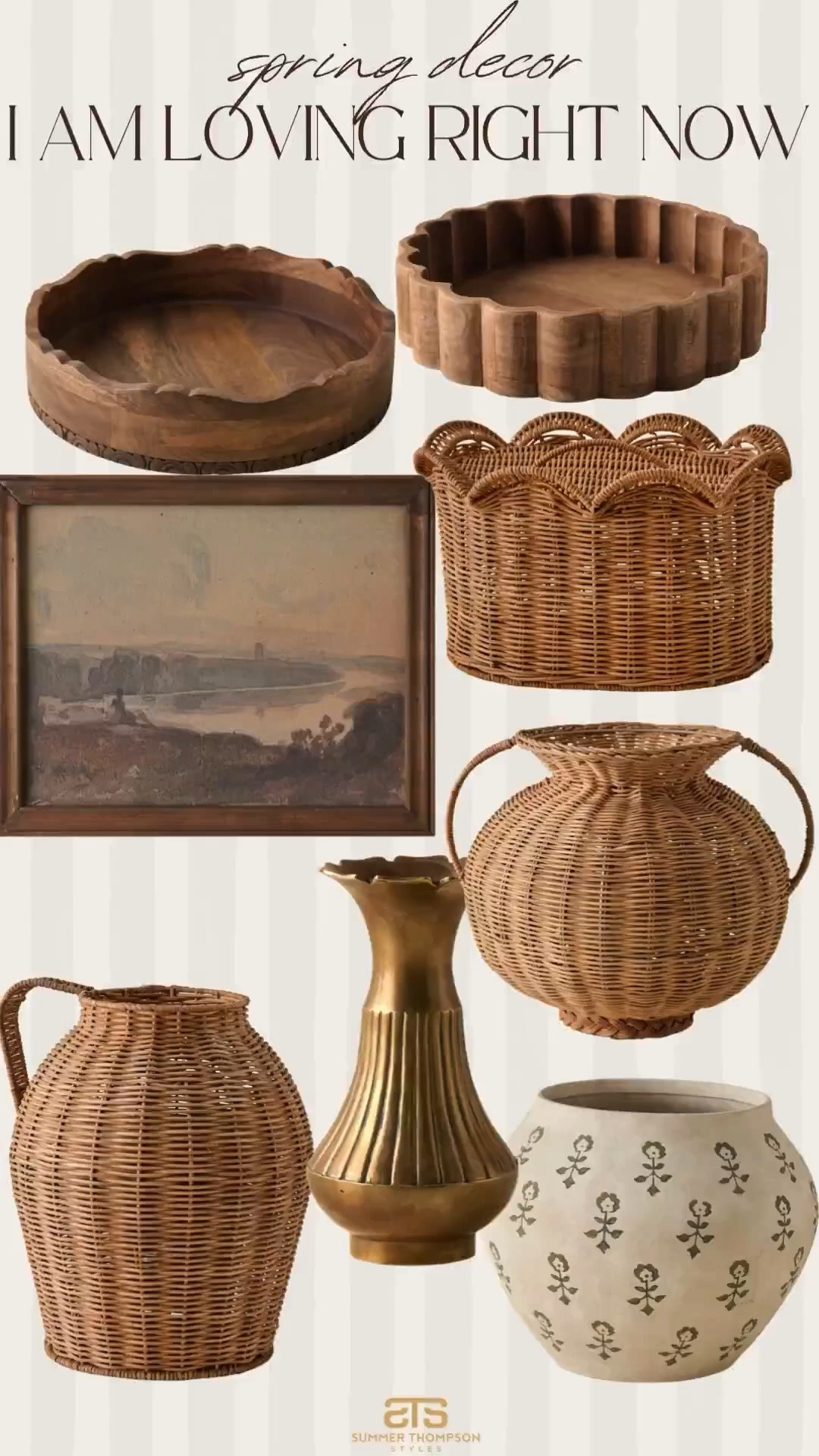 Loving all the wood and rattan elements for spring! 

Trending best sellers viral affordable wicker rattan wall art painting 

#LTKHome #LTKSeasonal