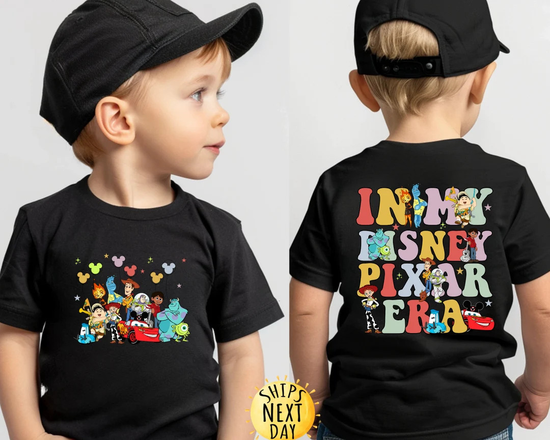In My Disney Pixar Era Front and Back Kids Shirt, Disney Pixar Tour Shirt, Toy Story Shirt,car Li... | Etsy (US)