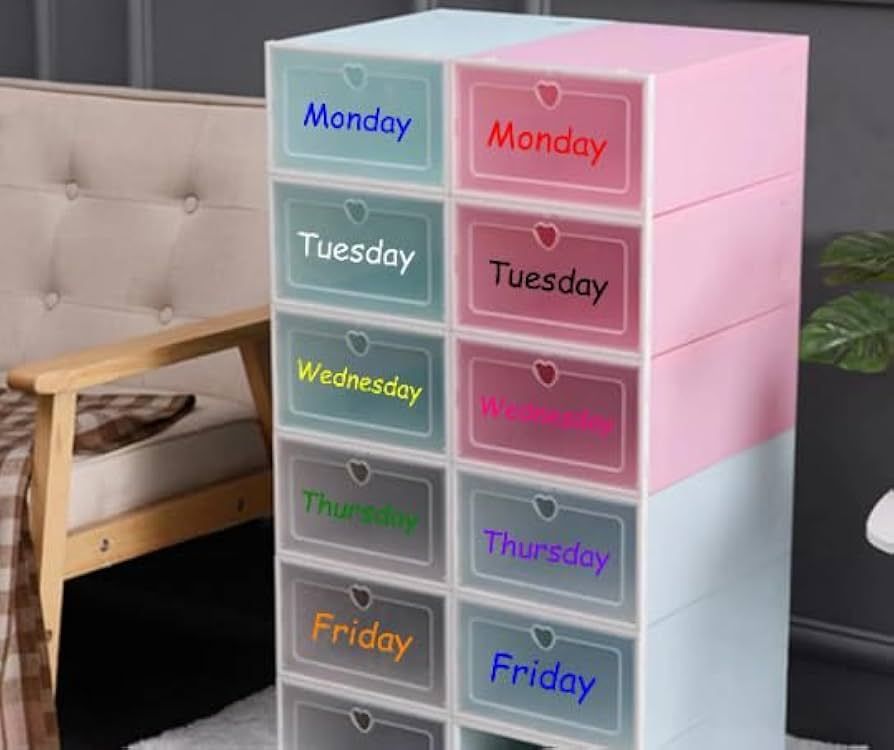 Days of the Week Label Set | Teacher labels | Week day vinyl sticker set(Storage bin not included... | Amazon (US)