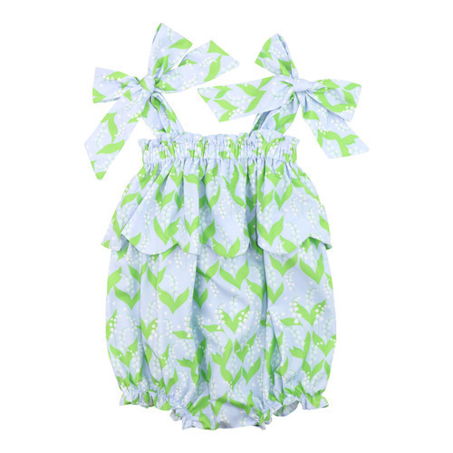 Blue And Green Lilly-of-the-Valley Scalloped Bubble - Shipping Mid May | Cecil and Lou