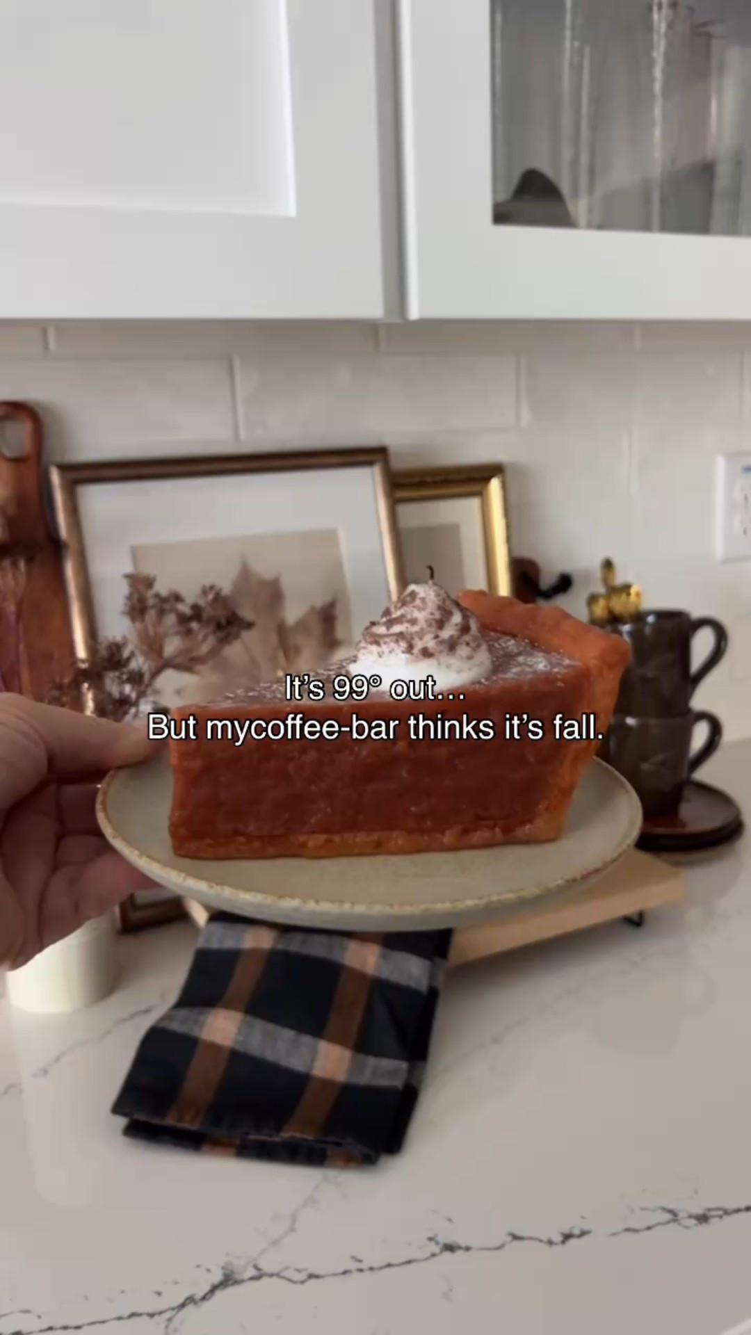 Autumn in the kitchen! Fall inspired coffee bar, fall wall art, fall berry bowls, chocolate brown cups, fall desert plates 

#LTKSeasonal #LTKHome