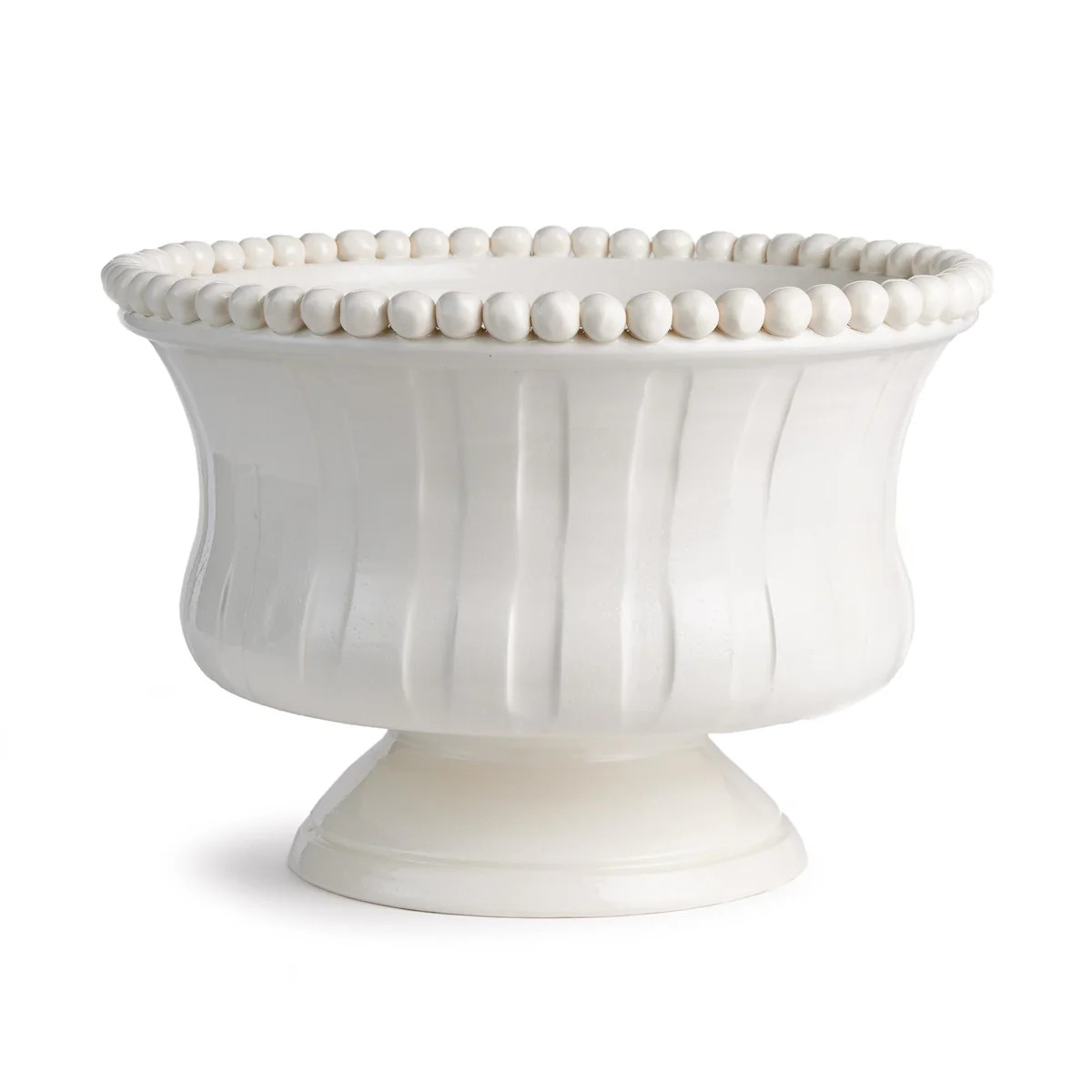 Napa White Coletta Decorative Footed Bowl | DecoratorsBest