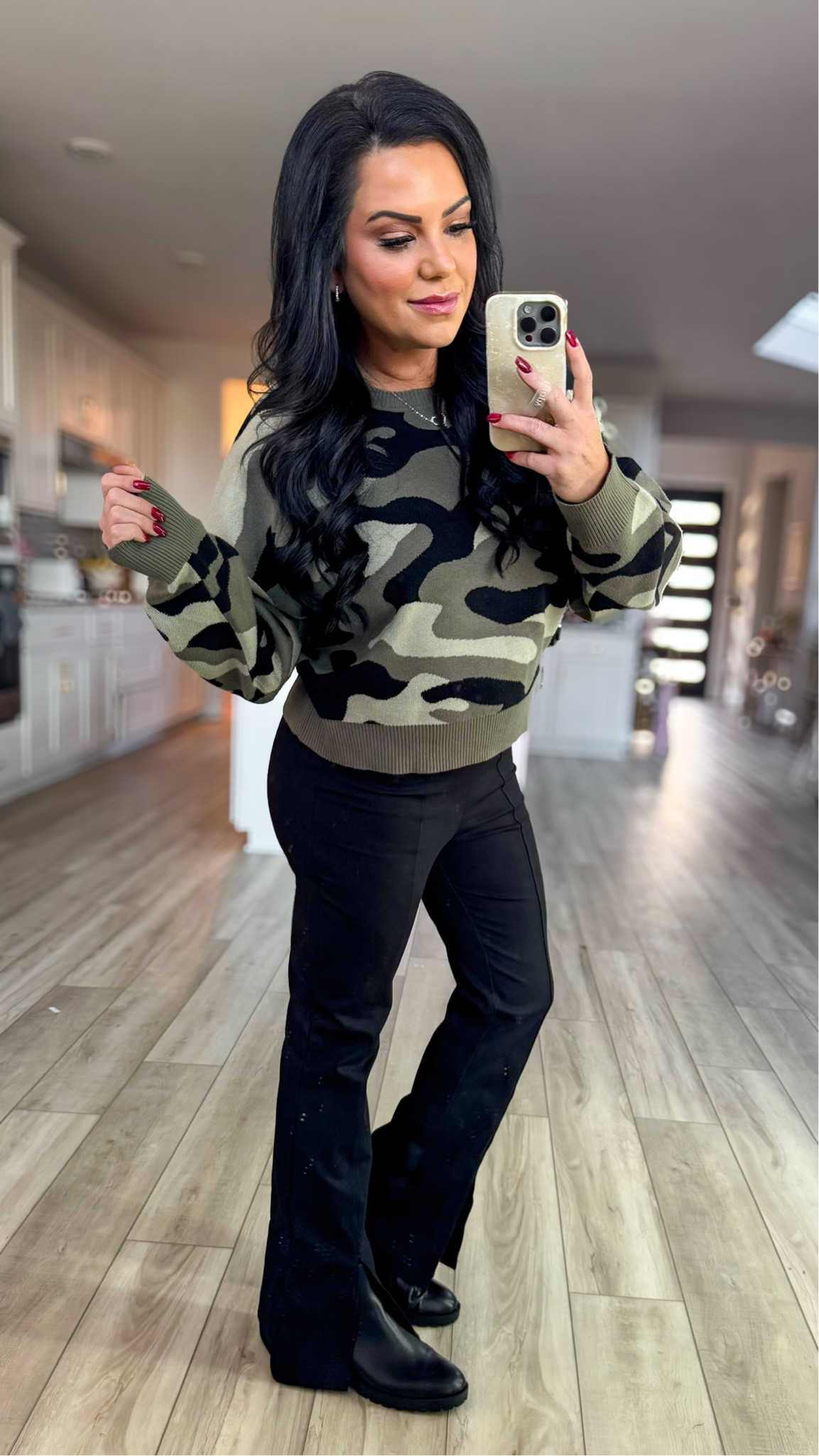 The BEST work friendly & date night ready, pull on pants! My whole look is from Walmart! Even the memory foam boots that are wide foot friendly! Size down in the pants! 👏👏 Perfect fall outfit! 

#LTKOver40 #LTKMidsize #LTKWorkwear