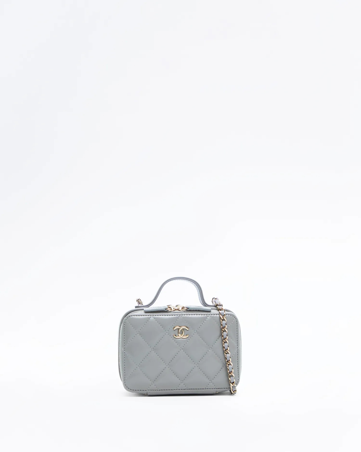 Shiny Double Zip Mini Vanity Case | Vivrelle