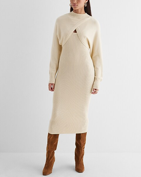 Ribbed Two Piece Sweater Midi Dress | Express