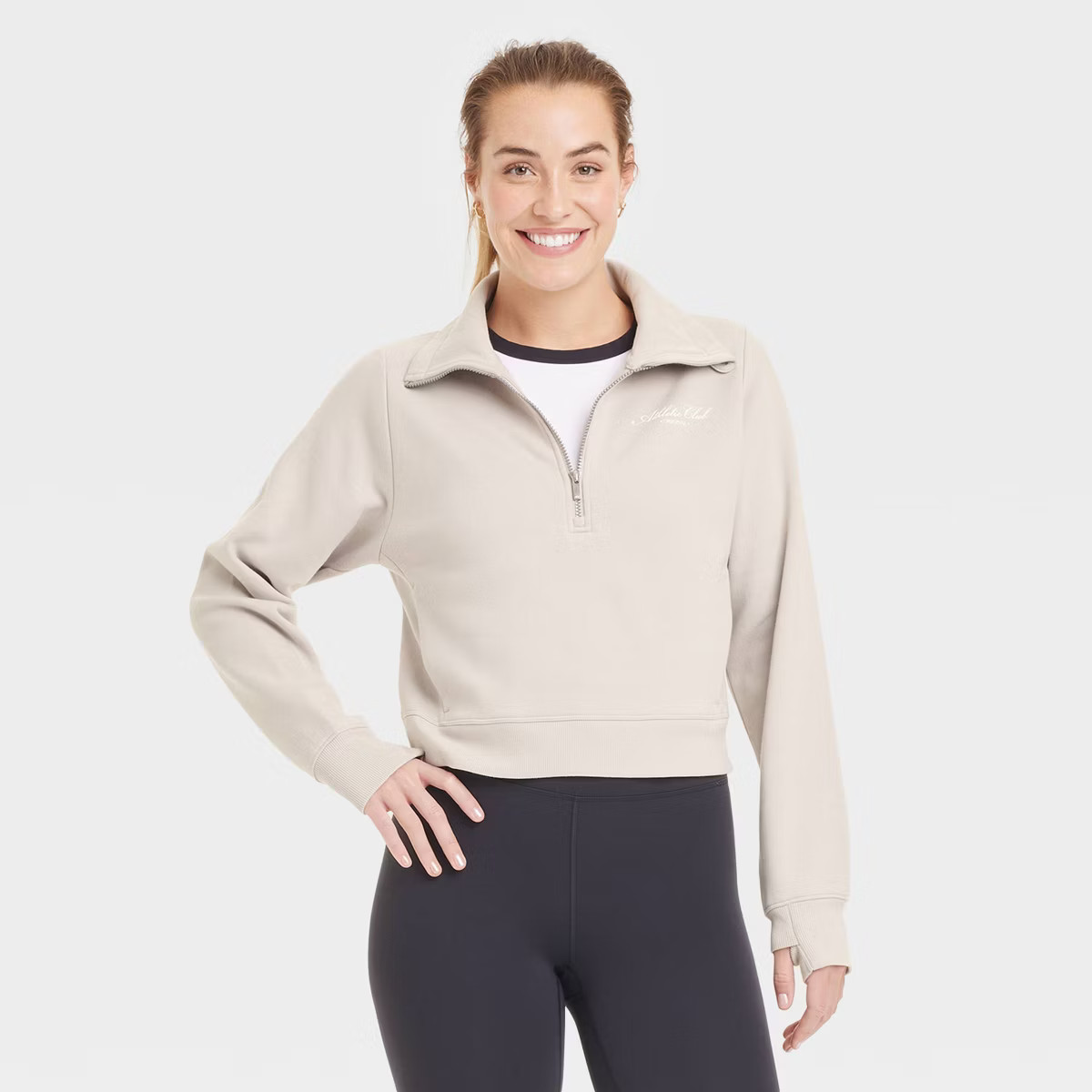 Women's Fleece Half Zip Pullover Sweatshirt - All In Motion™ | Target