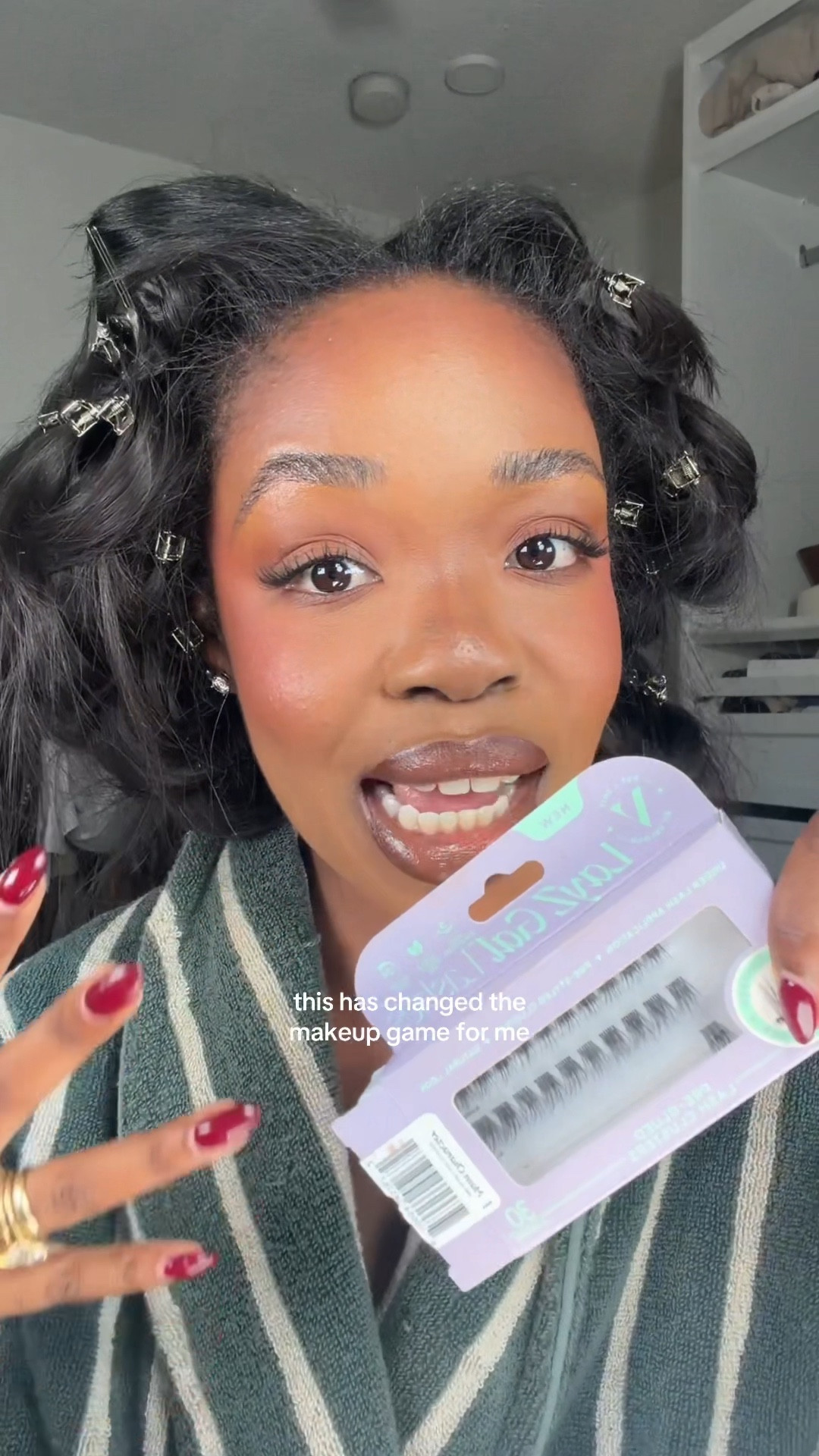 The ultimate lazy girl hack to INSTANTLY elevate your makeup✨🤌🏾 @velourbeauty individual lashes need no glue and look so natural, I’m obsessed!! #makeuptips #makeuptutorial #lashes #glueless 

#LTKBeauty #LTKgrwm