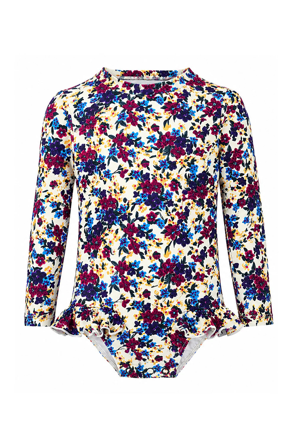 Mini Vintage Floral Rash Guard Swimsuit | VETCHY LLC