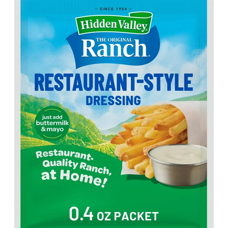 Hidden Valley Gluten Free Buttermilk Ranch Salad Dressing and Seasoning Mix, 0.4 oz | Walmart (US)