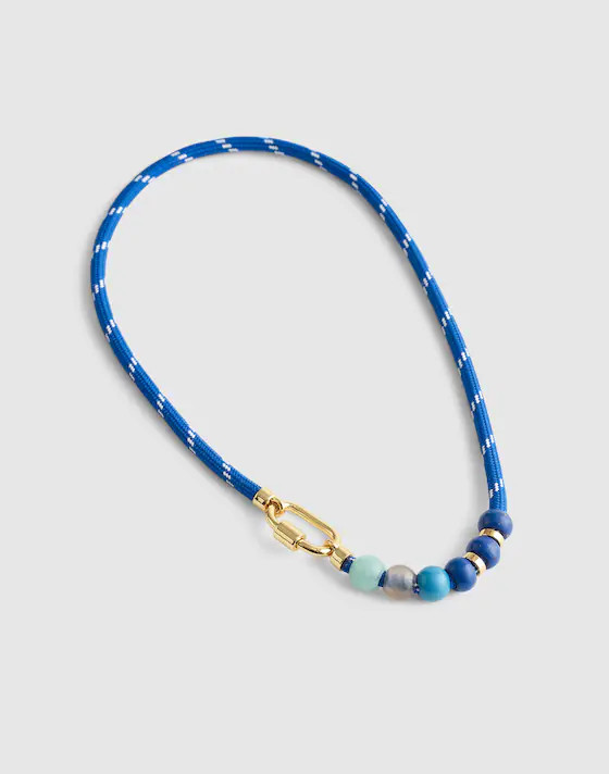 Semiprecious Beaded Carabiner Paracord Necklace | Madewell