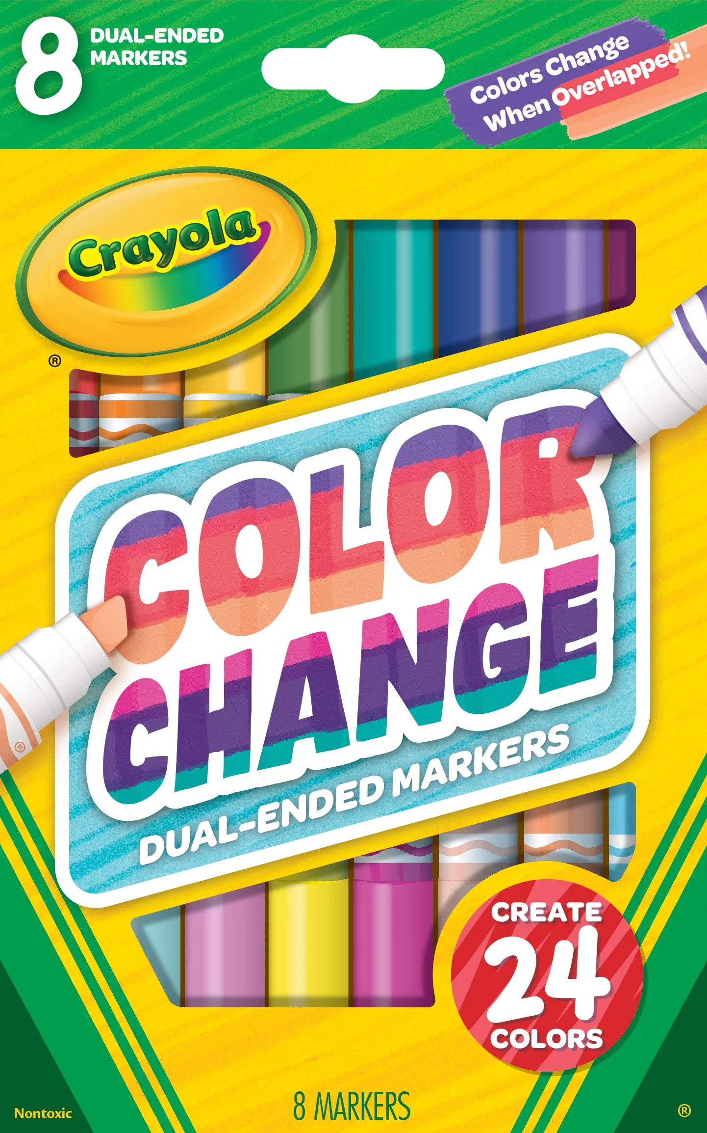 Crayola Color Changing Dual Tip Broad Line Markers, 8 Ct, School Supplies for Kids and Teachers, ... | Walmart (US)
