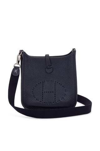 Hermes Taurillon Clemence Evelyne TPM Shoulder Bag in Navy | FWRD 