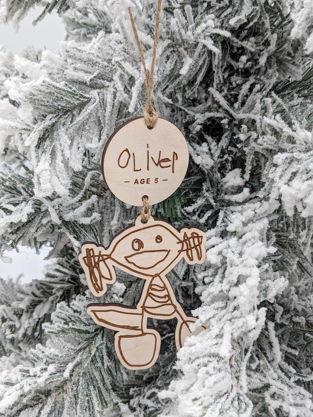 Your Child's Doodle Ornament, Christmas Keepsake, Kid's Handwriting, Drawing, Artwork, Personaliz... | Etsy (US)