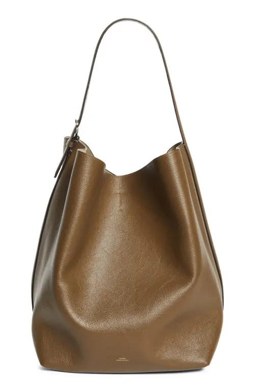 TOTEME Leather Tote in Dark Taupe at Nordstrom | Nordstrom