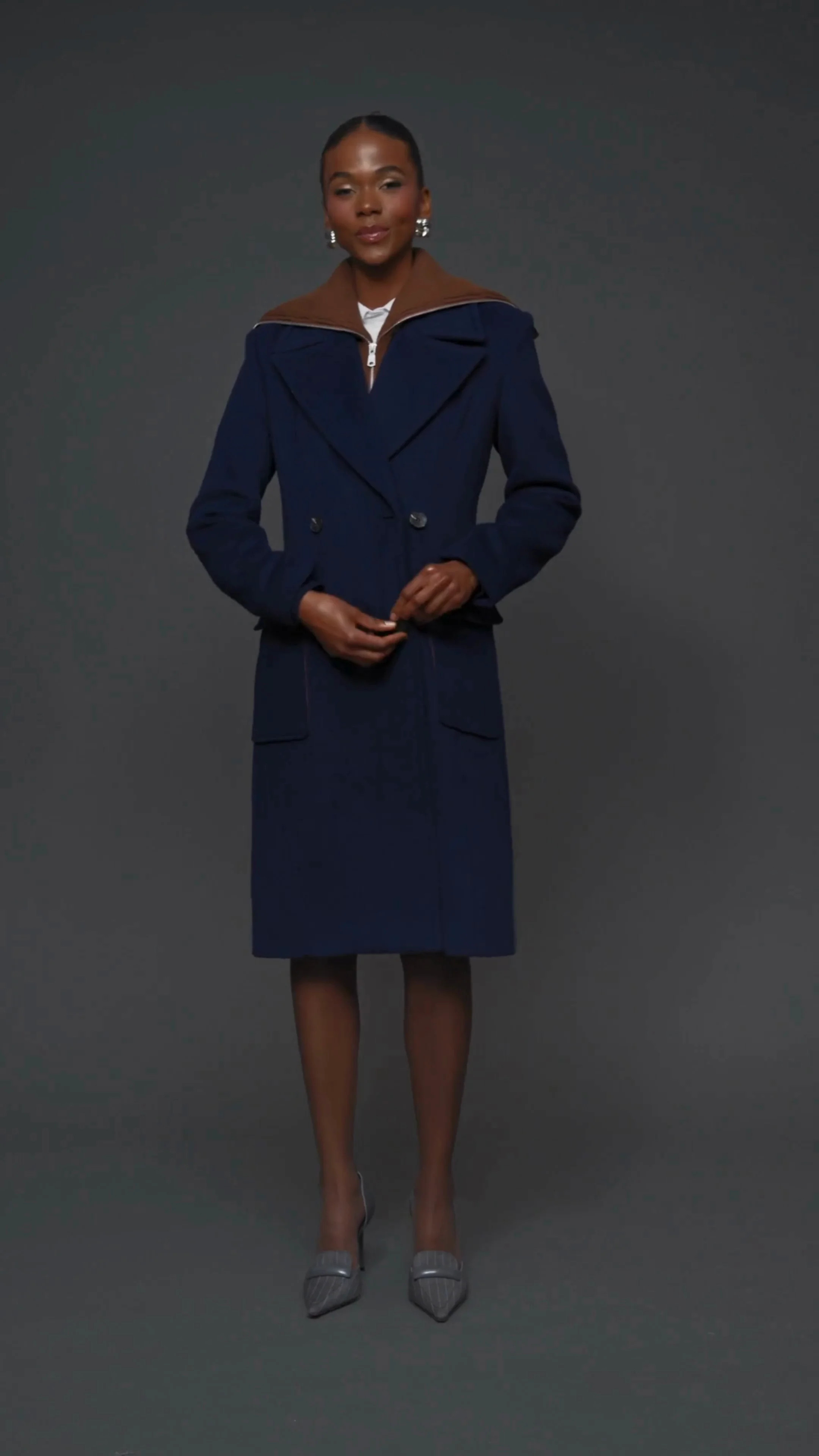 Avec Les Filles Double Breasted Coat with Cardigan Dickie | Nordstrom | Nordstrom