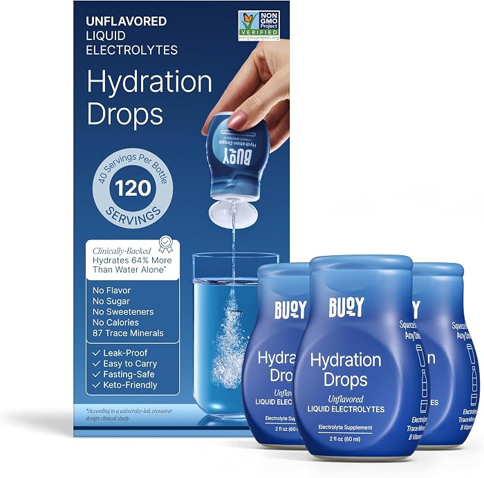 Buoy Electrolyte Drops | 120 Servings | No Sugar, No Sweeteners | 87+ Trace Minerals, Vitamins & ... | Amazon (US)