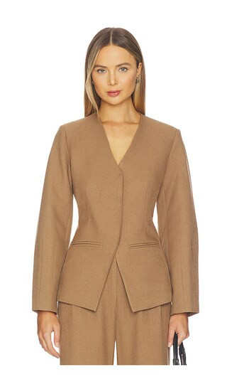 4th & Reckless Stanlie Blazer in Taupe. - size S | Revolve Clothing (Global)