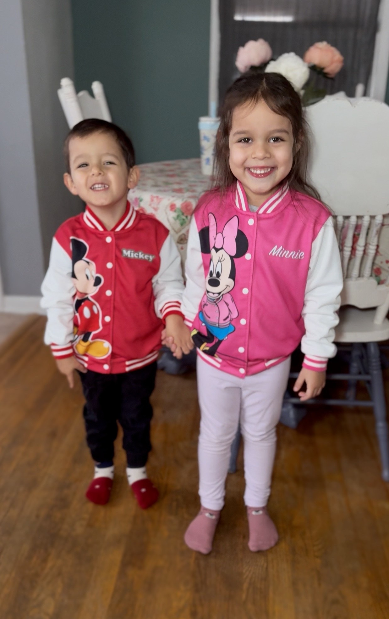 Disney outfits for my toddlers! 
These jackets come in a bunch of characters.
Disney world outfit- kids Disney outfits- Disneyland outfit- Minnie Mouse- Mickey Mouse- letterman jacket- Disney characters- matching outfits 

#LTKKids #LTKTravel #LTKFindsUnder50
