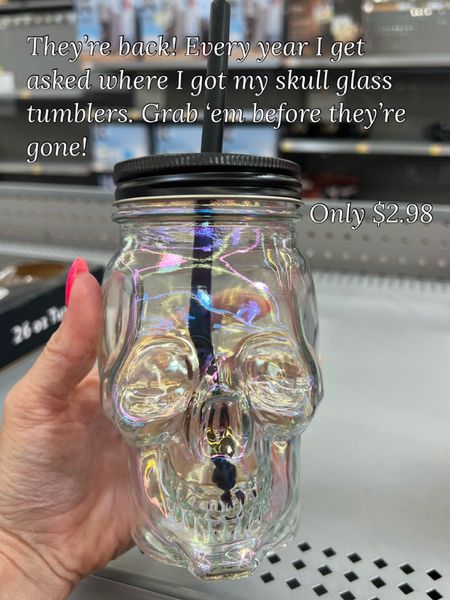 They’re back! Every year I get asked where I got my skull glass tumblers. Grab ‘em before they’re gone. 

Halloween | Halloween party ideas 💡 

#LTKparties #LTKhome #LTKSeasonal