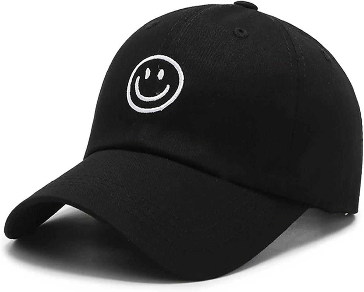 CYNICISM Smiley Face Hat Baseball Cap Women Men Trucker Hat Cotton Embroidered Adjustable | Amazon (US)