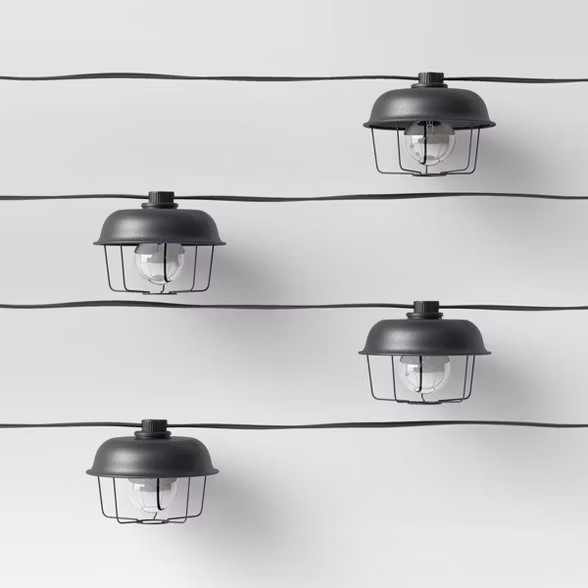 10ct Incandescent G40 String Lights Black - Smith & Hawken™ | Target