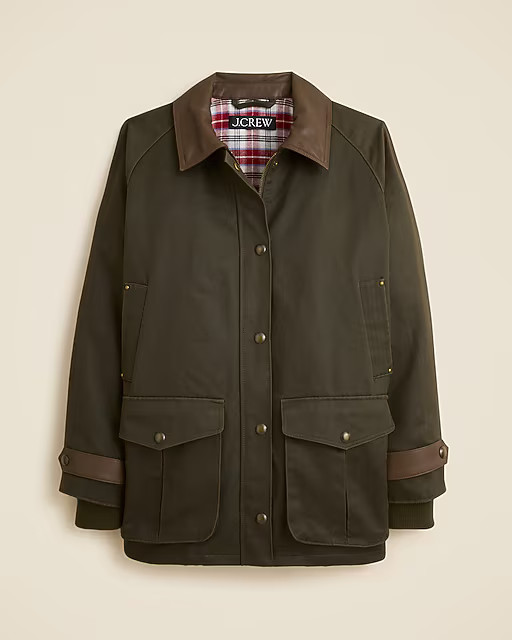 Broken-in Barn Jacket™ with faux-leather collar | J. Crew US