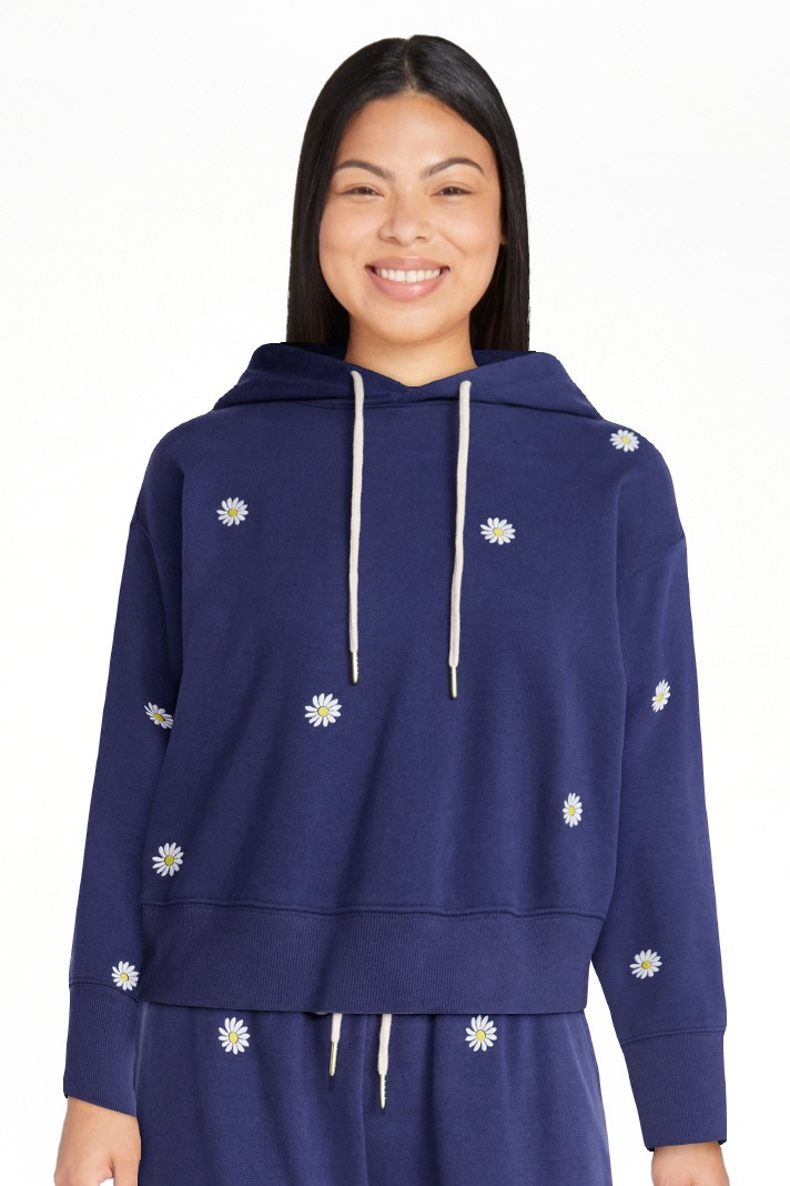 Free Assembly Women’s and Women’s Plus Cropped Embroidered Pullover Hoodie Sweatshirt, Sizes ... | Walmart (US)