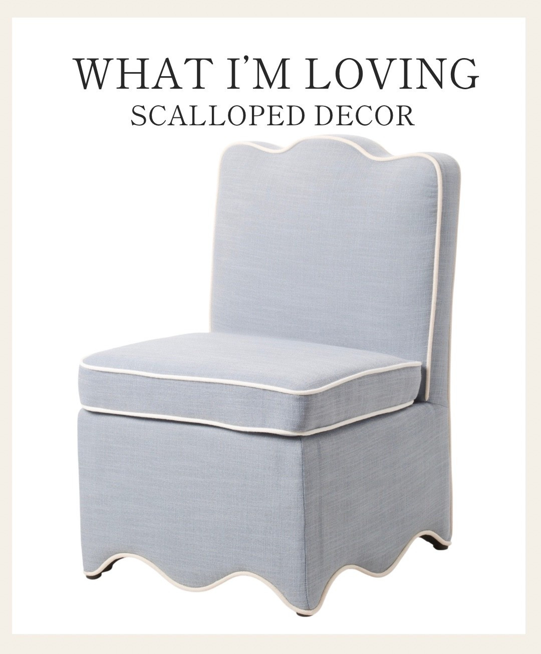 This chair is beautiful! Comes in multiple colors.