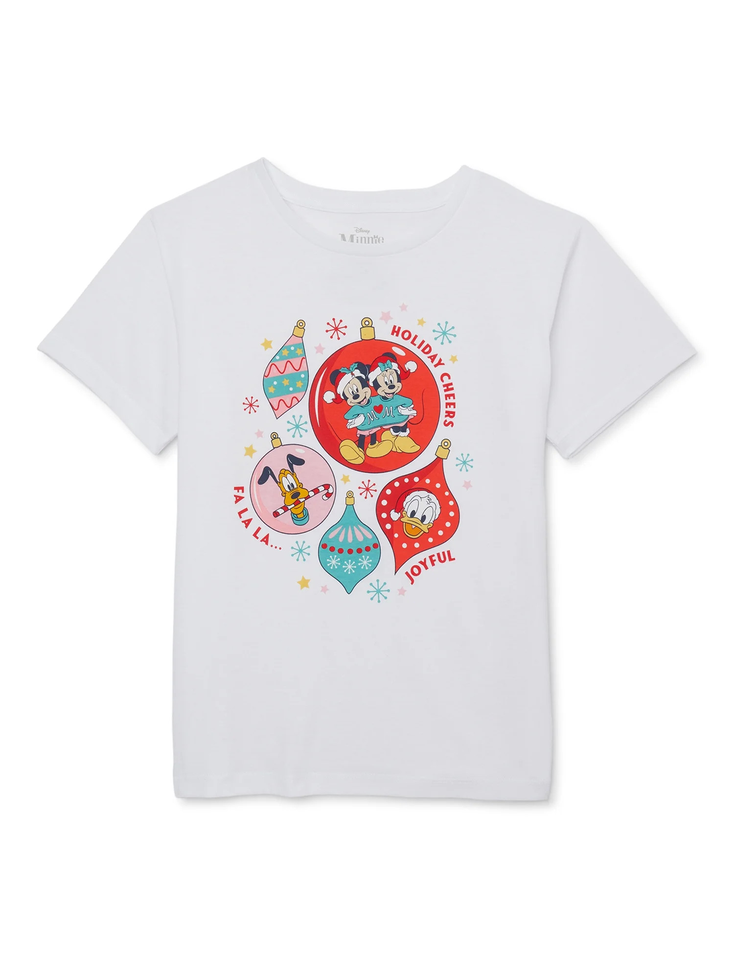 Disney Girls Holiday Cheers Christmas Graphic T-Shirt, Size XS-XL | Walmart (US)