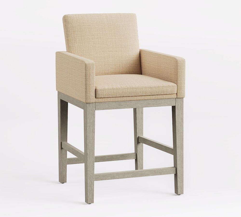Jake Upholstered Bar & Counter Stools | Pottery Barn (US)