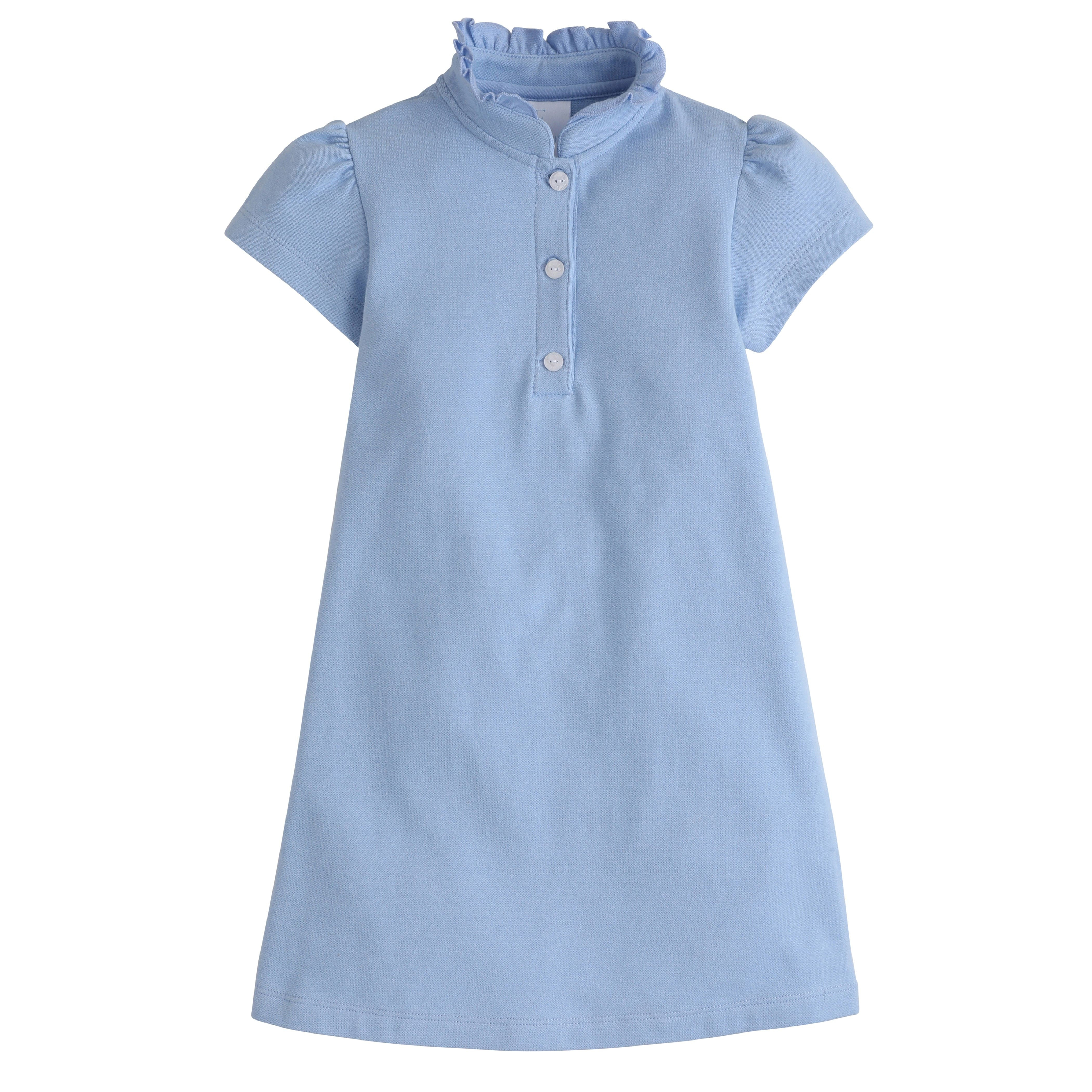 Little Girls Light Blue Polo Dress - Chic Clothes | Little English