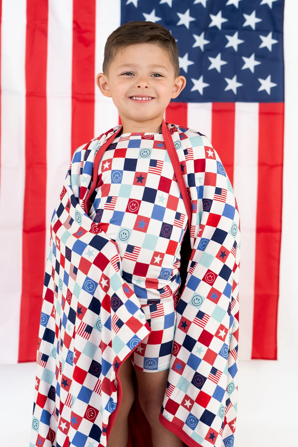 HOME OF THE FREE CHECKERS DREAM BLANKET | DREAM BIG LITTLE CO