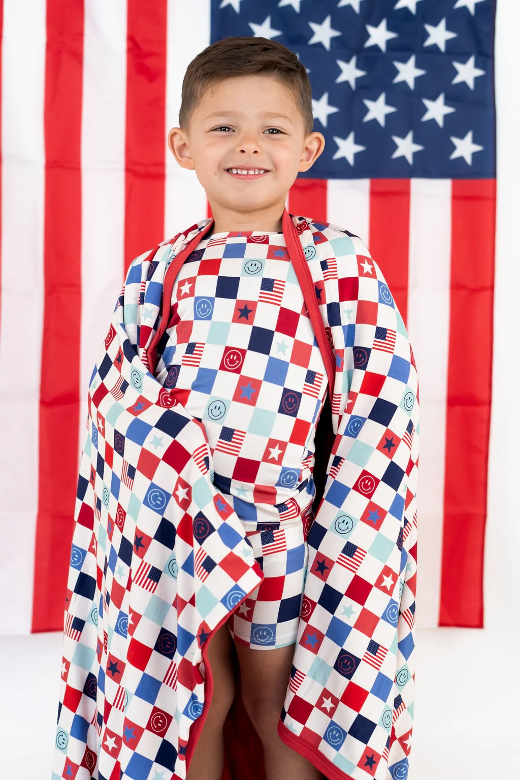 HOME OF THE FREE CHECKERS DREAM BLANKET | Dream Big Little Co.