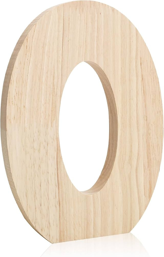 Acantha 4 Inch Wooden Letters, Cute Style 3D Standing Decorative Letters O | Amazon (US)