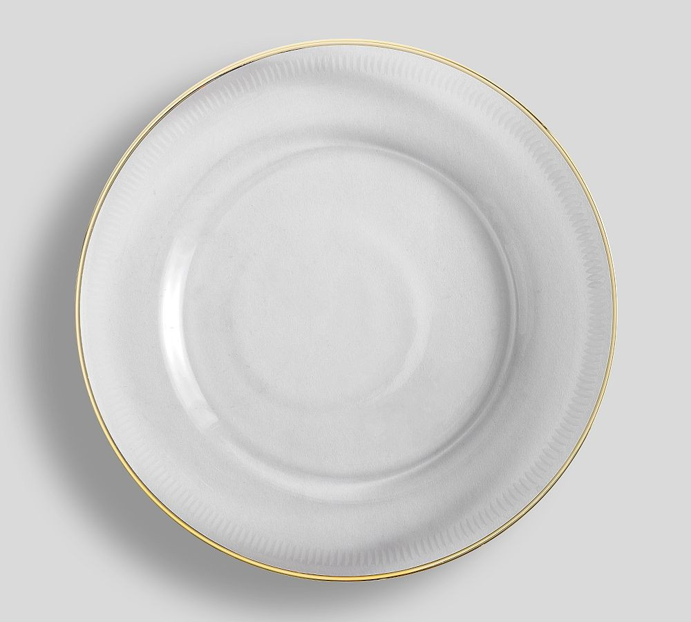 Etched Gold Rim Charger Plates, Set of 2 | Pottery Barn (US)
