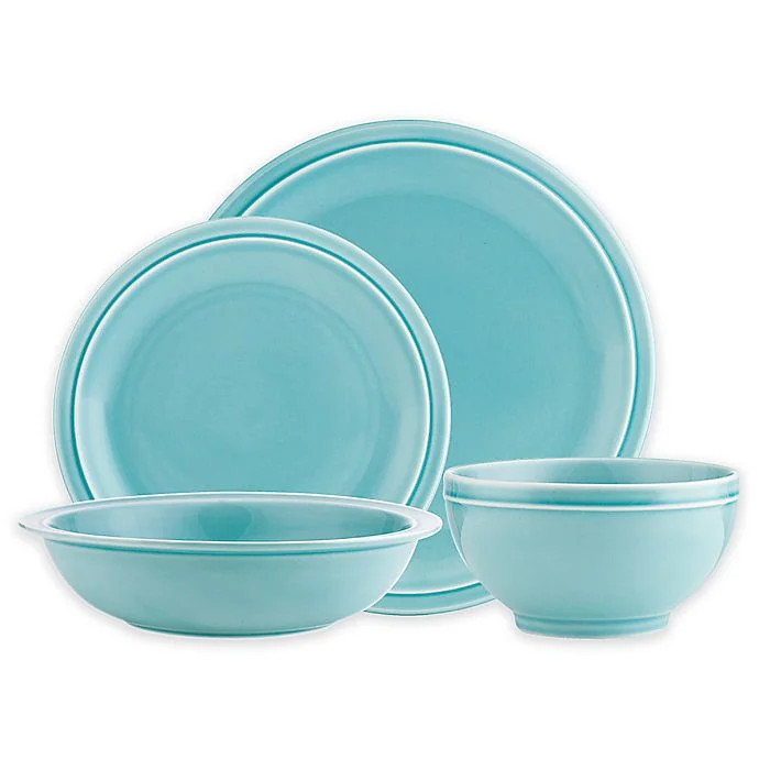 Godinger Chaddsford 16-Piece Dinnerware Set in Aqua | Walmart (US)