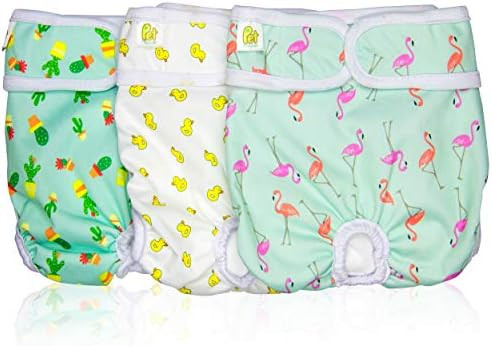 Pet Magasin Reusable Washable Dog Diapers (Pack of 3), Highly Absorbent with Strong & Flexible Ve... | Amazon (US)