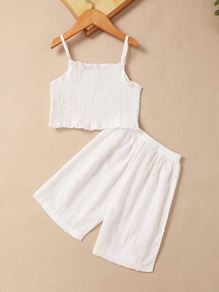 Toddler Girls Shirred Cami Top & Shorts | SHEIN