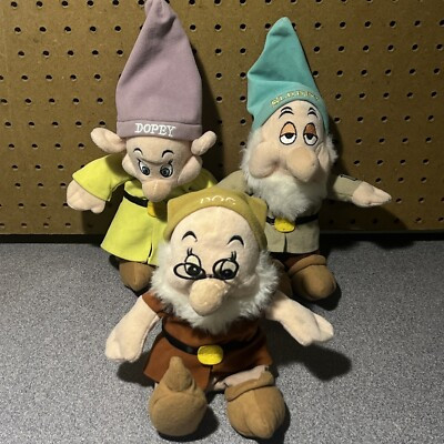 Disney Store Snow White and the Seven Dwarfs Sleepy Dopey Doc Plush lot of 3 | eBay US