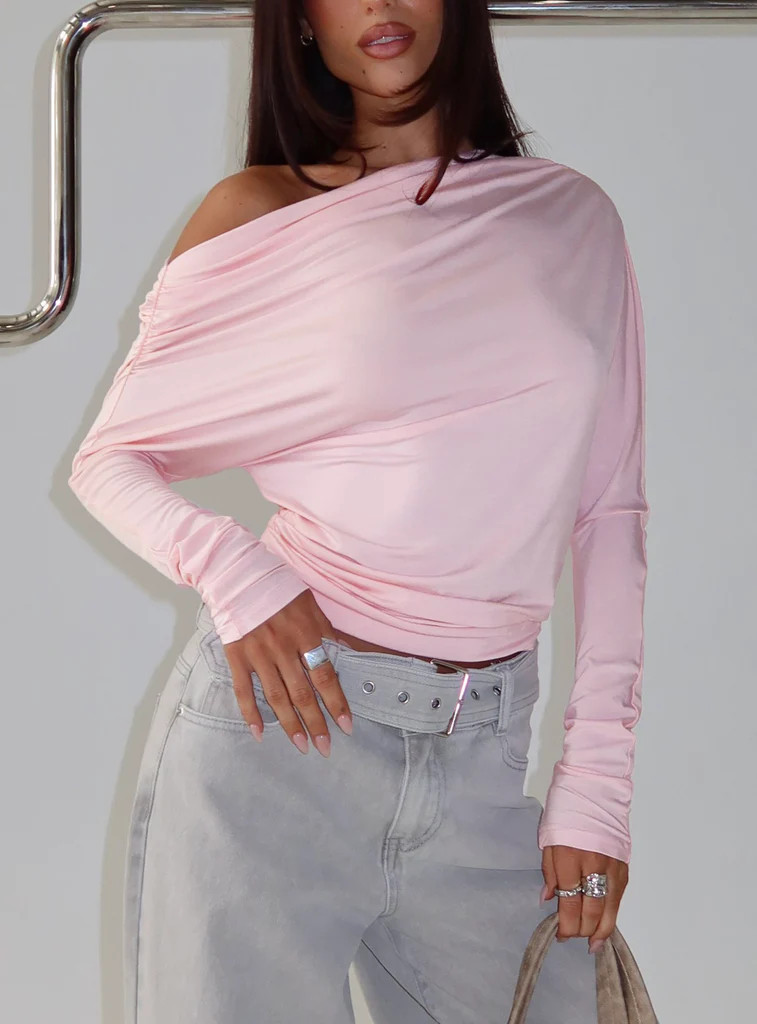Party Hour Off Shoulder Top Pink | Princess Polly US