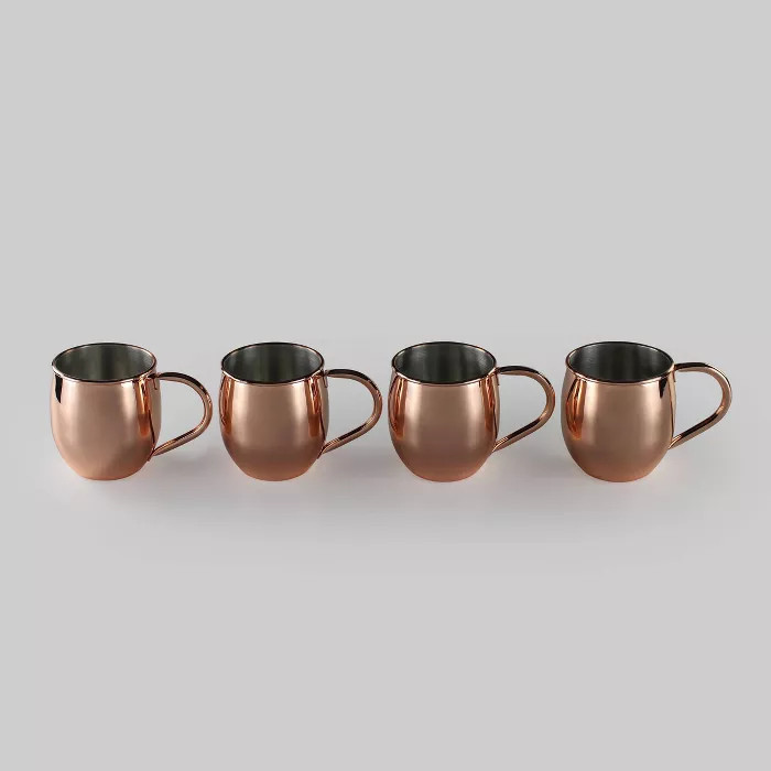 20.64oz 4ct Copper Moscow Mule Mug - Bullseye's Playground™ | Target