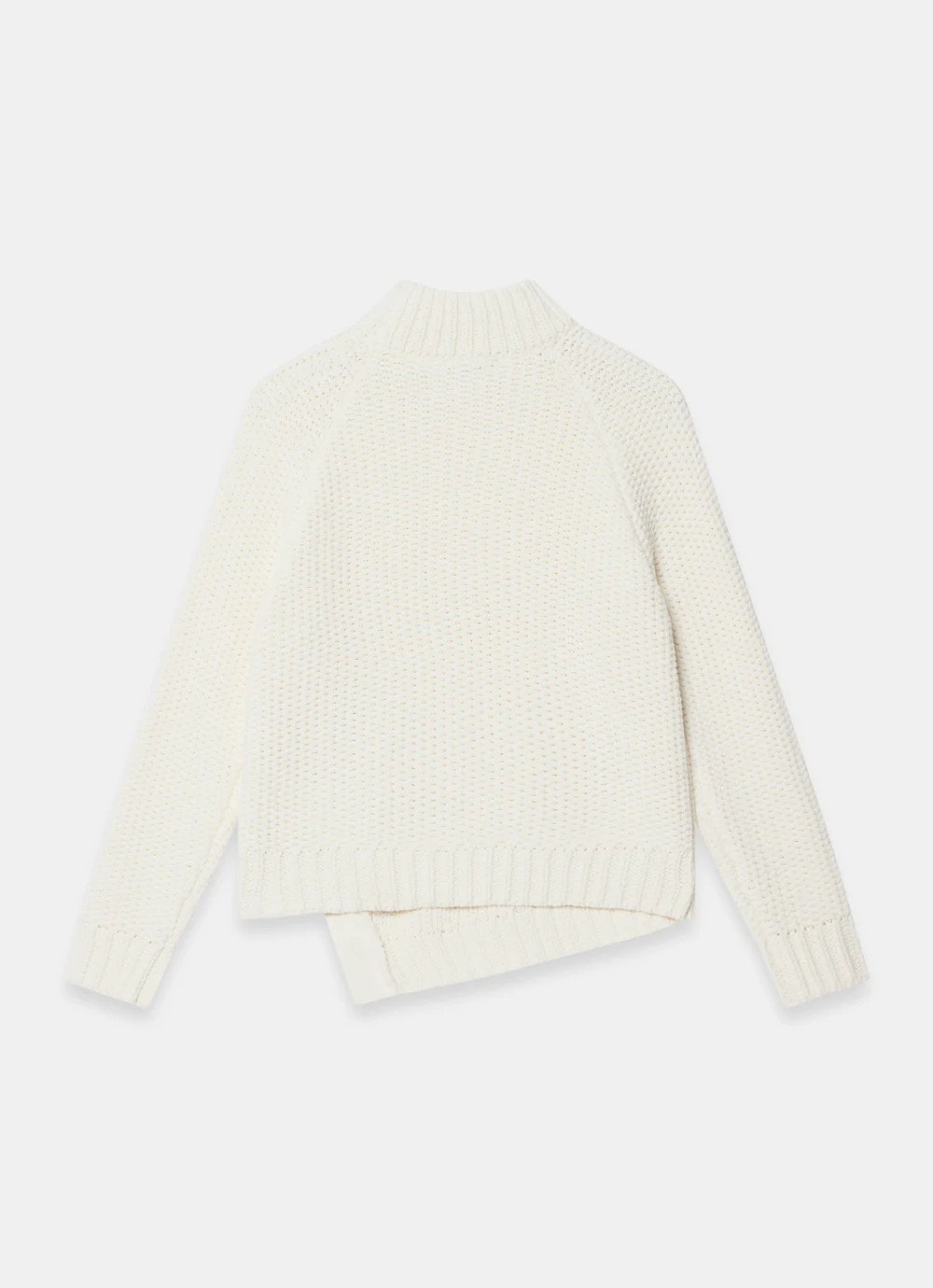 White Cotton Blend Button Detail Jumper | Mint Velvet - ROW