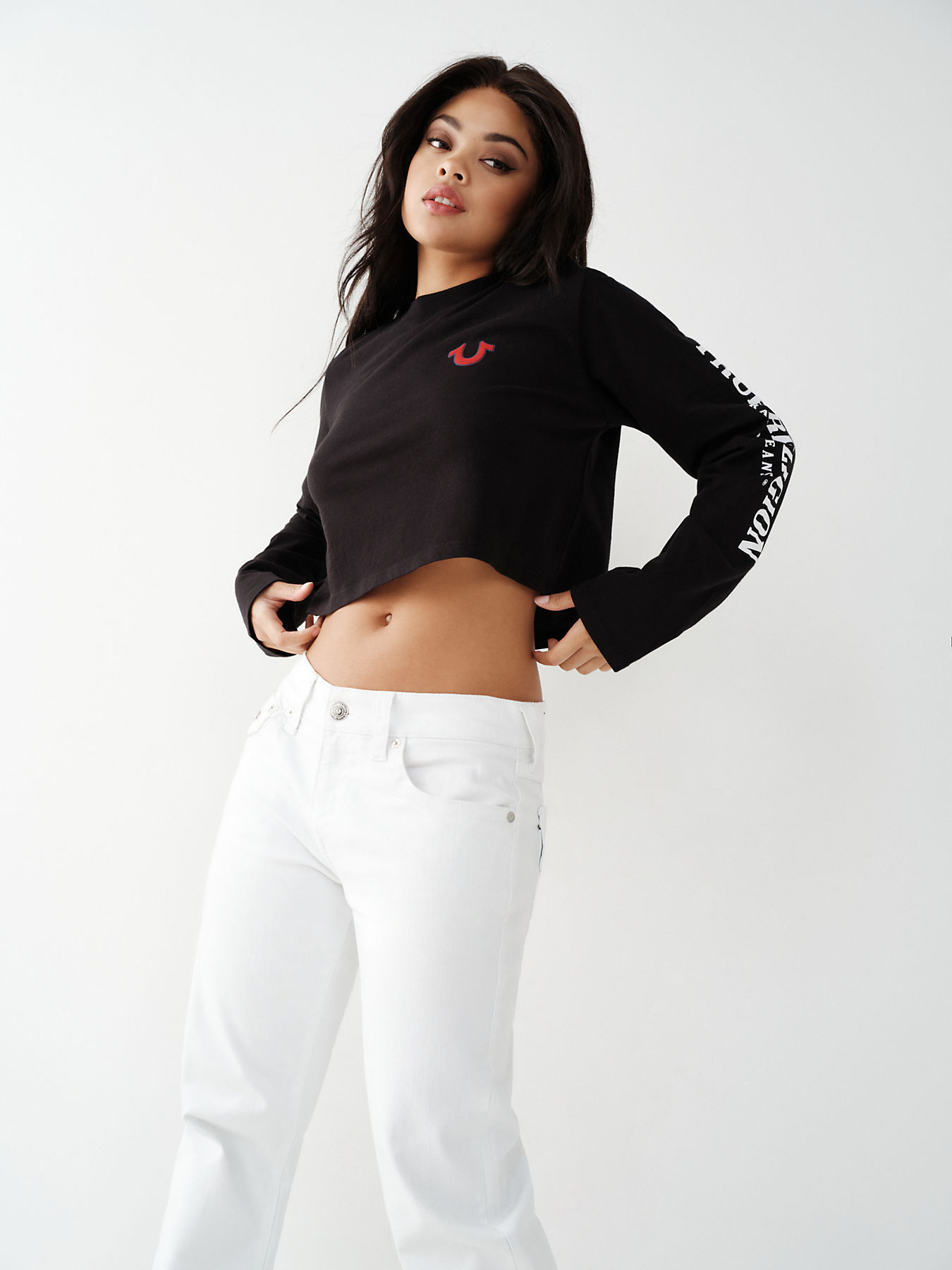 HERITAGE LONG SLEEVE CROP RELAXED TEE | True Religion