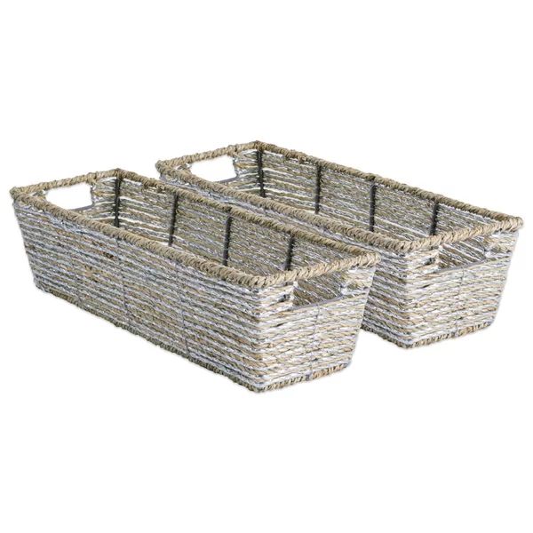 Trapezoid Wicker Basket (Set of 2) | Wayfair North America